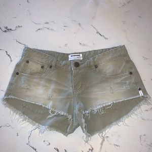 One Teaspoon Green Bonitas shorts